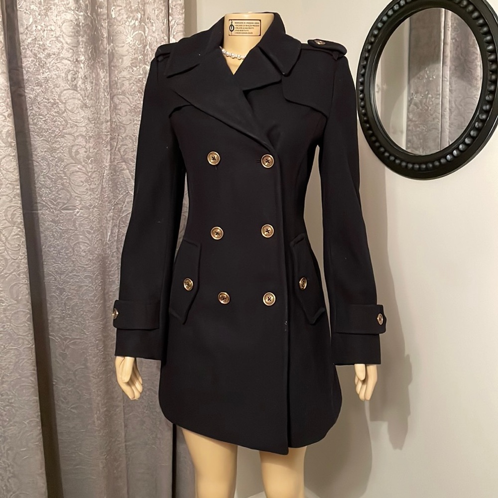 Michael Kors peacoat with bronze hardware